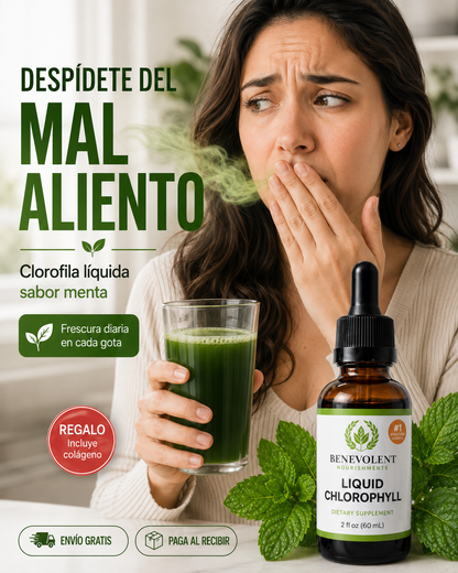 Ayuda a combatir el mal aliento y recupera tu confianza — Clorofila Líquida™