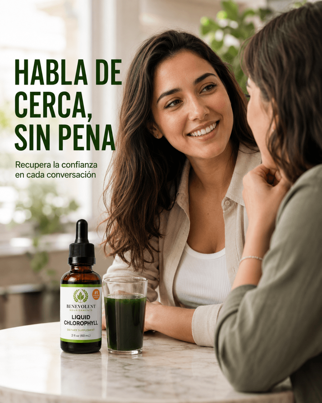 Ayuda a combatir el mal aliento y recupera tu confianza — Clorofila Líquida™