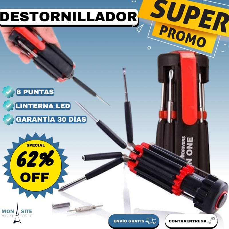 Destornillador 8 en 1