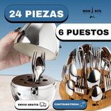 Set de Cubiertos 6 Puestos (Huevo)